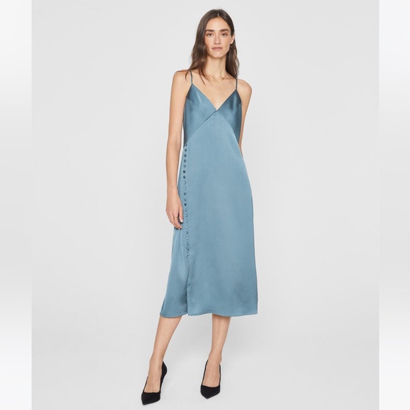 Club Monaco Dresses & Skirts - CLUB MONACO Button Detail Slip Dress in Blue Dusk, Size 10